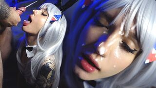 Gawr gura nyúlcsajként ébred éjszakai vágytól - sunako kirishiki