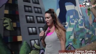 Német pár forró kültéri kefélése