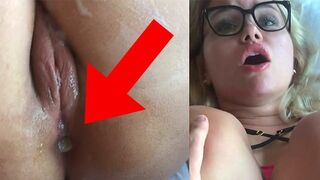 A kezdő tini kiscsaj élvezi, amikor szűk seggnyílását basszák és teleélvezik